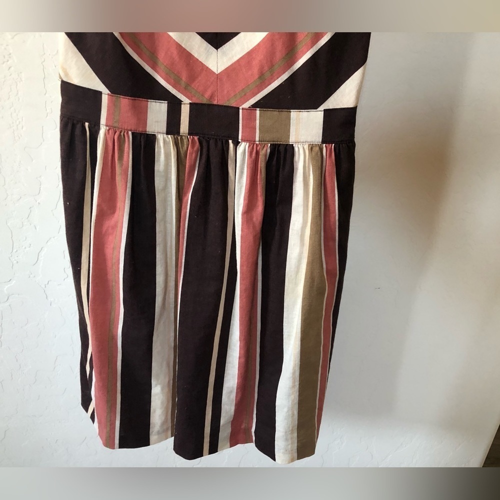 Cooperative|Urban Outfitters Boho Linen striped dress,open back, Lagenlook/Artsy - Picture 5 of 13